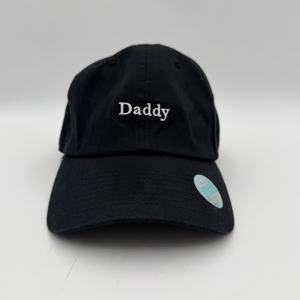 KB ethos "Daddy" black adjustable baseball cap embroidered hat goth alt tattoo